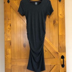 Gray T-Shirt MIDI Dress